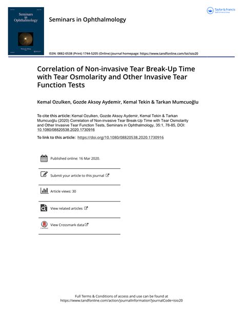 tear osmolarity test cost|tear breakup time test.